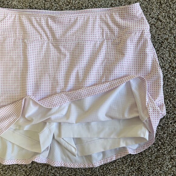 Fairway & Greene Womens Sz Large Pink Polka Dot Golf Skort With Pockets - Picture 4 of 8